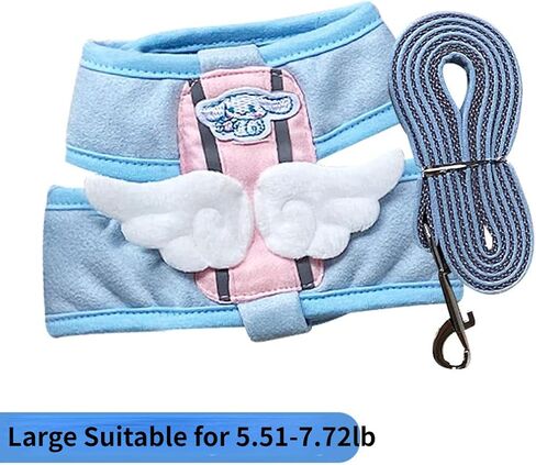 Rabbit Harness and Leash for Walking Escape Proof - Cute Angle Swing Mesh Breathable Bunny Vest Harness Outdoor Camping Hiking Training - Also Suit for Ferret Kittn Puppy Small Animals (Small) in Saudi Arabia