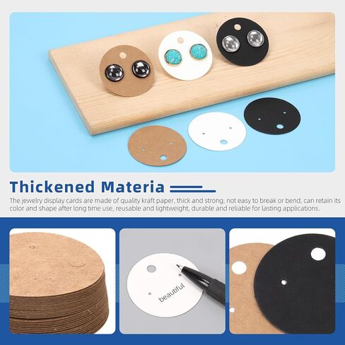 Glarks 550Pcs Earring Cards with Earring Backs and Self-Sealing Bags Kit, 9 x 6 cm 3 Colors Earring Display Cards Earring Holder Cards for Stud Earrings Dangle Jewelry Display Earring Packaging in Kuwait