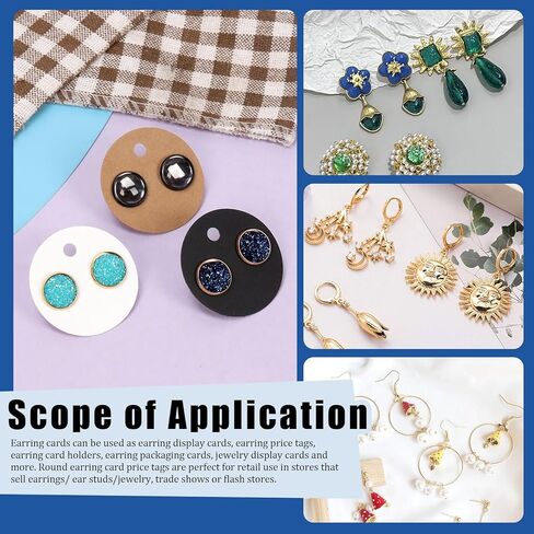 Glarks 550Pcs Earring Cards with Earring Backs and Self-Sealing Bags Kit, 9 x 6 cm 3 Colors Earring Display Cards Earring Holder Cards for Stud Earrings Dangle Jewelry Display Earring Packaging in Kuwait