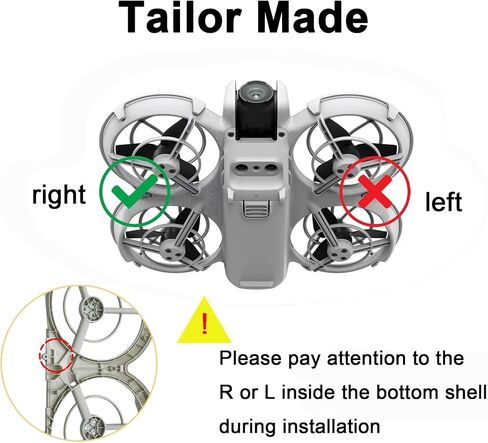DJI Neo Bottom Shell استبدال Neo Neo Propeller Blade Blade Dootply for DJI Neo Body Shell Repair Parts Drone Body Kit Gray (يسار أو يمين) (القشرة السفلية اليمنى) in Kuwait
