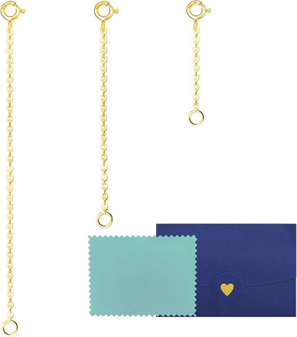 ADMITRY 925 Sterling Silver Necklace Extender,Durable Chain Extenders,Necklace Bracelet Anklet Jewelry Extension for Women (1 2 3 Inch) in Kuwait