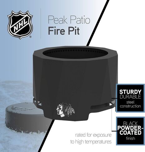 Blue Sky Outdoor Living NHL Ottawa Senators 24 "Steel Peak Patio Patio Fire Fire With With Spark Screen Kit ، Firewood و/أو Wood Pellet Burning in Kuwait