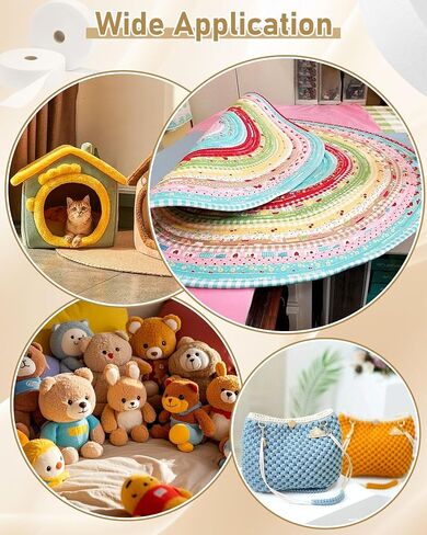 FIVEIZERO 2 Roll Jelly Roll Batting Strip - 2 1/2 Inch Polyester Blend Batting Roll, 70 Yards for Jelly Roll Rugs, Throw Rugs, Braided Rugs, Quilts & Sewing Projects, 1mm in Kuwait