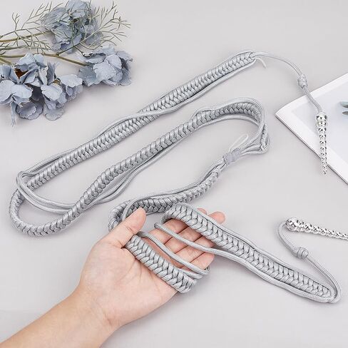 MAYJOYDIY Yellow Aiguillettes Cord Army Shoulder Aiguillette Wire Cord Traditional Braided Multi Strand Shoulder Badge Cord with Pendant for Uniform Cosplay Costume DIY Clothes Decoration in Saudi Arabia