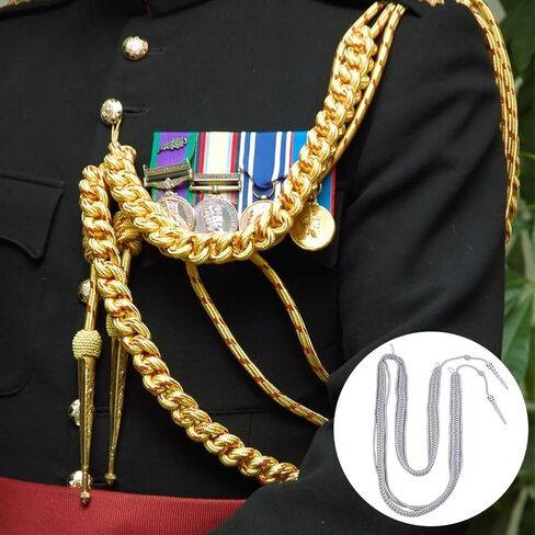 MAYJOYDIY Yellow Aiguillettes Cord Army Shoulder Aiguillette Wire Cord Traditional Braided Multi Strand Shoulder Badge Cord with Pendant for Uniform Cosplay Costume DIY Clothes Decoration in Saudi Arabia