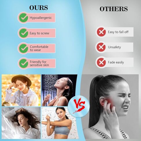 Round Cubic Zirconia Stud Earrings for Women Girls, 4mm Birthstone Stud Earrings Hypoallergenic Flat Back Stud Earrings Stainless Steel Cartilage Earrings Brilliant Handmade Screw Back Earrings in Kuwait