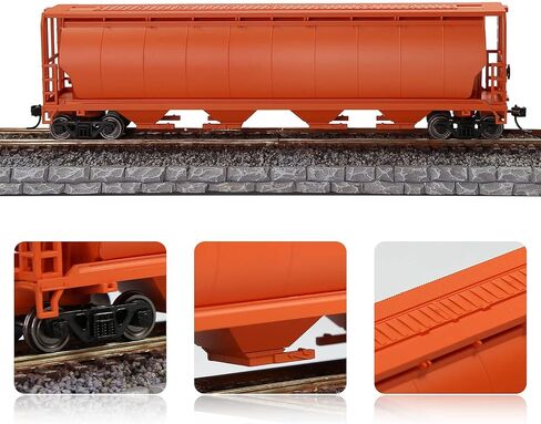 Evemodel C8744 HO Scale 1:87 Cylindrical Covered Grain Hopper Car Rolling Stock Model Railway (Green) in Saudi Arabia