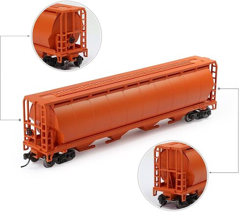 Evemodel C8744 HO Scale 1:87 Cylindrical Covered Grain Hopper Car Rolling Stock Model Railway (Green) in Saudi Arabia