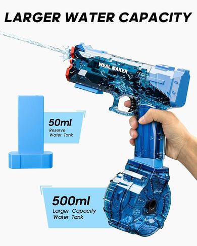 Strongest Electric Water Gun for Kids Ages 8-12, Transparent Automatic Squirt Guns High Powered IP67 Waterproof, Bodinator Classic Water Gun Summer Pool Toys for Kids/Aldults in Saudi Arabia