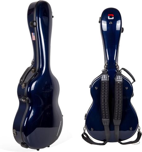 حقيبة جيتار كروس روك المصنوعة من الألياف الزجاجية - تناسب مقاس 17 بوصة من أعلى القوس السفلي لجيتار الجاز الصوتي - أشرطة مبطنة، حجرة داخلية، بطانات ثابتة وقابلة للإزالة - تتضمن قفل TSA - أزرق داكن (CRF2020JA17NVBL) in Kuwait