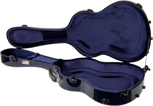 حقيبة جيتار كروس روك المصنوعة من الألياف الزجاجية - تناسب مقاس 17 بوصة من أعلى القوس السفلي لجيتار الجاز الصوتي - أشرطة مبطنة، حجرة داخلية، بطانات ثابتة وقابلة للإزالة - تتضمن قفل TSA - أزرق داكن (CRF2020JA17NVBL) in Kuwait