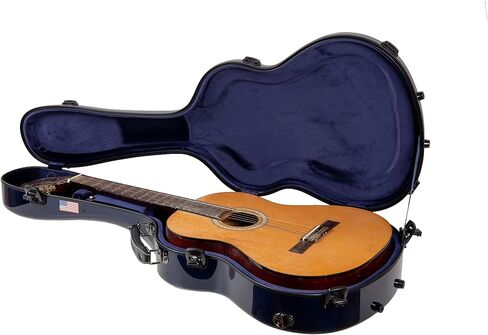 حقيبة جيتار كروس روك المصنوعة من الألياف الزجاجية - تناسب مقاس 17 بوصة من أعلى القوس السفلي لجيتار الجاز الصوتي - أشرطة مبطنة، حجرة داخلية، بطانات ثابتة وقابلة للإزالة - تتضمن قفل TSA - أزرق داكن (CRF2020JA17NVBL) in Kuwait