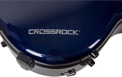 حقيبة جيتار كروس روك المصنوعة من الألياف الزجاجية - تناسب مقاس 17 بوصة من أعلى القوس السفلي لجيتار الجاز الصوتي - أشرطة مبطنة، حجرة داخلية، بطانات ثابتة وقابلة للإزالة - تتضمن قفل TSA - أزرق داكن (CRF2020JA17NVBL) in Kuwait