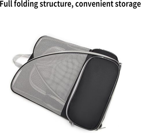 Expandable Cat Backpack Carrier Airline-Approved - Uoopet Foldable Pet Dog Carrier for 17 Lbs Large Cats and Small Dogs with Breathable Ventilation Mesh, Travel Hiking Camping Outdoor(Black) in Saudi Arabia