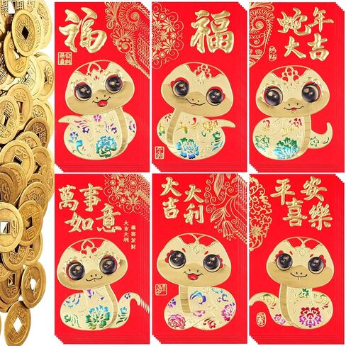 Red Envelopes Chinese New Year, The Year of Horse Envelope 2026 Red Packets Hong Bao, Gift Lucky Money Envelope, Birthday Wedding 36 Pcs Cartoon Baby Pony Colorful Small in Saudi Arabia