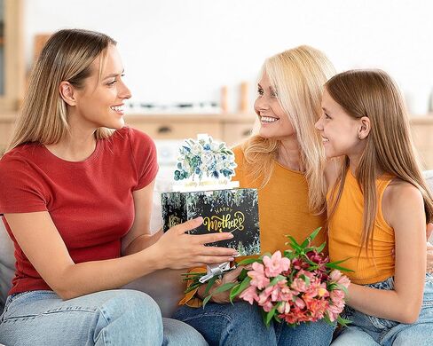 Mother's Day Money Box for Cash Gift Pull, Surprise Money Holder Cash Gift for Wife Mom Grandmother, DIY Fun with Pull Out Card and 50Pcs Transparent Bags (Pink Flower) in Saudi Arabia