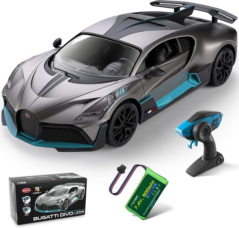 سيارة التحكم عن بُعد في Miebely ، Bugatti Divo 1/12 Scale RC Cars 12km/H ، 2.4 جيجا هرتز موديل سيارة 7.4v 900mAh لعبة سيارات للبالغين الأولاد الفتيات الذين تتراوح أعمارهم بين 6 و 12 عامًا من أفكار عيد الميلاد in Kuwait