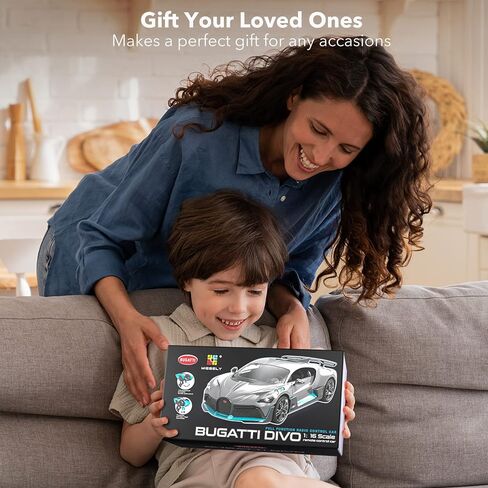سيارة التحكم عن بُعد في Miebely ، Bugatti Divo 1/12 Scale RC Cars 12km/H ، 2.4 جيجا هرتز موديل سيارة 7.4v 900mAh لعبة سيارات للبالغين الأولاد الفتيات الذين تتراوح أعمارهم بين 6 و 12 عامًا من أفكار عيد الميلاد in Kuwait