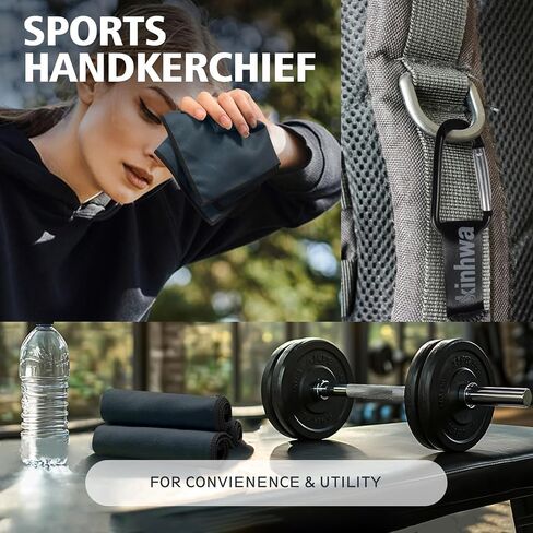 KinHwa Handkerchiefs for Men Sweat Absorbing Handkerchiefs Hankies for Women Quick-Dry Microfiber Sweat Rags Towels for Gym in Kuwait