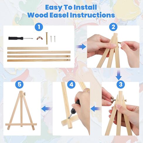 Paint by Numbers Kit for Adults Beginners with Framed Canvas&Wooden Easel, DIY Acrylic Paint Color by Numbers Kits for Adults, Flower Horse Paintwork Arts and Crafts for Home Decor 8x12inch in Saudi Arabia