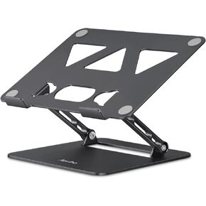 Adjustable Laptop Stand for Desk,Portable Laptop Stand Holder and Riser,Foldable Aluminum Notebook Computer Stands for MacBook Air Pro HP Lenovo Dell Samsung Chromebook, 10-15.6 inch (Purple)