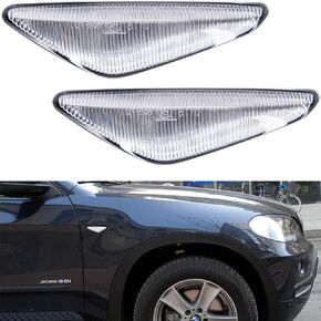 واضح عدسة LED أضواء العلامات الجانبية ل 2007 2008 2009 2010 2011 2012 BMW E70 X5 E71 X5 E72 X5 F25 X3 الجبهة بدوره أضواء الإشارة الإضاءة الإسكان OEM Sidemarker استبدال