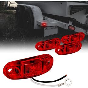 TRUE MODS 2pc 2.5" Amber LED Trailer Marker Light Kit [DOT FMVSS 108] [SAE P2] [Surface Mount] [Waterproof IP67] Side Marker Lights for Trailer Truck