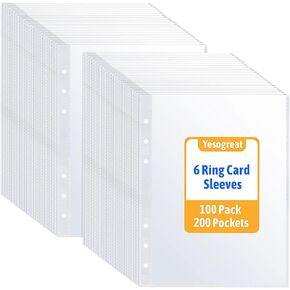 100PCS Photo Sleeves for 6 Ring Binder, A5 Binder Photo Page Protectors, Duble Side Photo Sleeves Sheets (2.5" x 3.5") in Kuwait