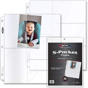 BCW Pro 5-Pocket 3x5 Side Loading Page (20 ct Pack)
