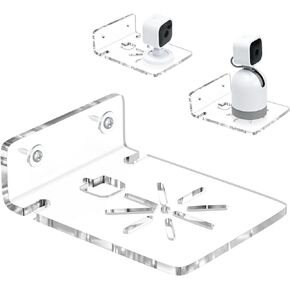 2Pack Acrylic Wall Mount for Blink Mini Pan-Tilt, Blink Mini Indoor Camera, Adhesive Wall Brackets for Blink Camera, Ceiling Mounting for Blink Indoor Camera