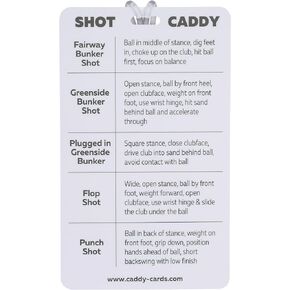 Golf Bag Tag Accessory - Golf Swing Help - Swing Reference Guide - Training Aid - Shoot Lower Scores - Caddy Cards