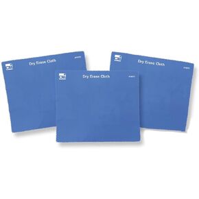 Charles Leonard Multi-Purpose Cloth Eraser, Cleaning Cloth for Whiteboards, Glass and Electronic Screens, 7 x 7.75 Inches, Blue, 10-Pack (74570)