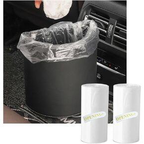 2 PCS Car Trash Bags (30 Count), Premium Mini & Small Trash Bags, Waterproof Litter Garbage Bag Organizer, Suitable for Car & Desktop Trash Cans, 11 Inch Thickened Plastic Bag