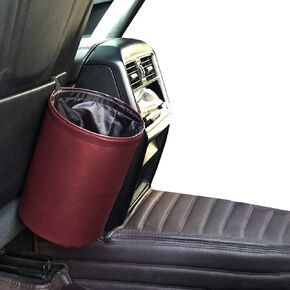 Car Trash Can, Collapsible Pop Up Trash Can for Car, PU Leather Car Garbage Can, Waterproof Car Garbage Can, Portable Garbage Bin, Car Interior Accessories Multipurpose Trash Bin for Car (Black)