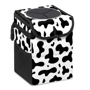 Car Trash Can Red Glitter Sequins Auto Garbage Bag Car Trash Can with Lid Leak-Proof Car Storage Bag Auto Garbage Bag Hanging for Headrest Collapsible and Portable with Storage Mesh Pocket