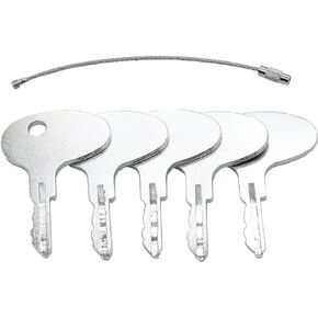 5PCS Forklift Ignition Key 123243 912-0514920 Compatible with Caterpiller CAT Mitsubishi BD2 Forklift Kubota Older M Series Ilco 1596 Tractors