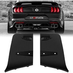 Rear Bumper Diffuser Valance Aero Foil Kit for 2018 2019 2020 2021 2022 2023 Ford Mustang GT Accessories, Black,2PCS
