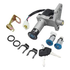 Motorcycle Ignition Switch Key Set Kit Compatible with GY6 125cc 150cc Moped Scooter 4 Pin Plug Chinese Scooter Parts