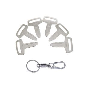 ZTUOAUMA 6X Ignition Keys with Key Chain RC101-53630 for Kubota K008 K008-3 KX91-2 KX101 KX121-2 KX151 KX161-2 KX41H R310 R400B R410 R420 R510 R520 KH101 KH151 KH170 KH35H KH41 KH51