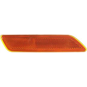 For Chrysler Sebring 2007 2008 2009 2010 Bumper Reflector Unit Driver and Passenger Side | Pair | Front | Amber Lens | Sedan | Replacement For CH2550128, CH2551128 | 4389699AC, 4389698AC