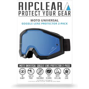 بديل تمزيق واقي عدسة RIPCLEAR Smith Squad MTB/Moto (حجم عالمي يناسب جميع نظارات Oakley) يقلل من نفايات الدراجات الترابية من الدرجة العسكرية/ATV/Moto Goggles واقيات عدسات شفافة كريستالية، عبوة من قطعتين in Kuwait