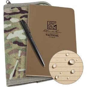 Rite in the Rain Weatherproof Tactical Field Kit: MultiCam CORDURA® Fabric Cover, 4.625" x 7.25" Tan Tactical Notebook, Weatherproof Pen (No. 980M-KIT) in Kuwait