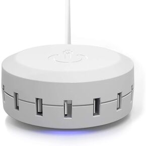 محطة شحن سطح المكتب ChargeHub X7 Signature، 7 منافذ USB - تقنية SmartSpeed ​​لهواتف iPhone X/8/7/6 Plus، iPad، Galaxy S9/S8/S7، Nexus، LG وغيرها من الأجهزة (أبيض) in Kuwait