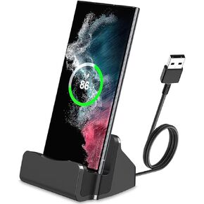 USB C Charger Dock Stand for iPhone 15 Series, Samsung Galaxy, LG, HTC, Google Pixel and More Type-C Phone, USB C Charging Dock for Switch/Switch Lite