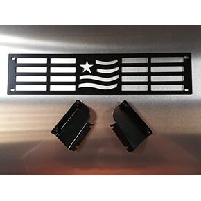 "Merica" Edition Stainless Steel Powder Coated Black Bumper Grille Insert Compatible with 2015-2019 Chevy Silverado 2500 3500 HD M2M #400-80-1