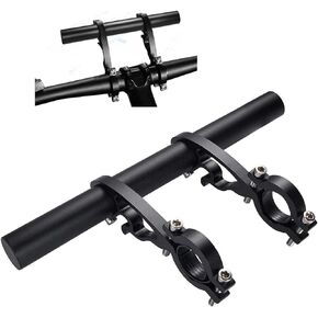 Bike Bicycle Double Handlebar Extender Extension,20 cm Aluminum alloy Super Long Bracket Accessories，For Bike Mounts,GPS Units, Headlights,Light Lamp,Phone Mount,For 31.8mm/25.4mm caliber