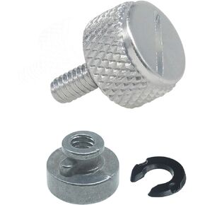 Stainless Seat Bolt Nut Kit Aftermarket Accessory Compatible for Harley Davidson 1996-2021(bolt+nut kit). (Black)