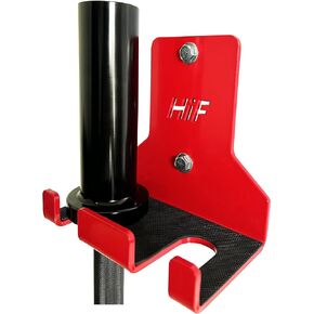 HIFLAME Double Barbell Storage Wall Mounted Storage Rack, Wall Barbell Rack, Olympic Wall Mount Barbell Holder,Vertical Hanging Barbell Rack.Suitable for Gym.Home Fitness. (Red)