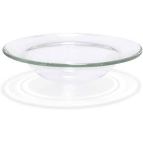 EQUSUPRO 4" Replacement Glass Round Dish Bowl for Oil Wax Melt Warmers Burners (Round)