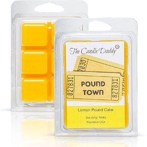Two Tickets To Pound Town - Lemon Pound Cake Scented Melt - Maximum Scent Wax Melt - 1 Pack -2 Ounces - 6 Cubes Unique Funny Gift for Women, Men, BFF, Wife, Boyfriend Girlfriend, Husband, Partner